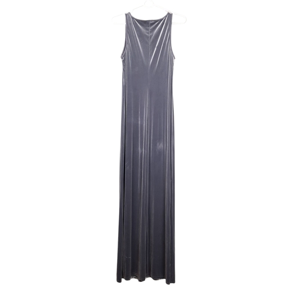 My Michelle vintage 90s Y2K velvet beaded maxi dress ethereal side slit slinky - Picture 2 of 10
